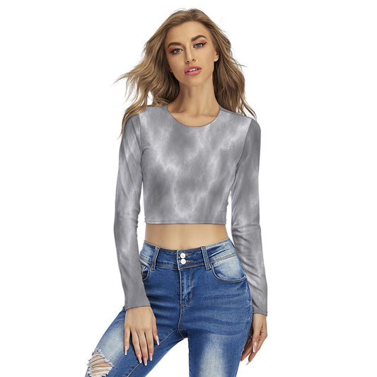 Women's Round Neck Crop Top T-Shirt