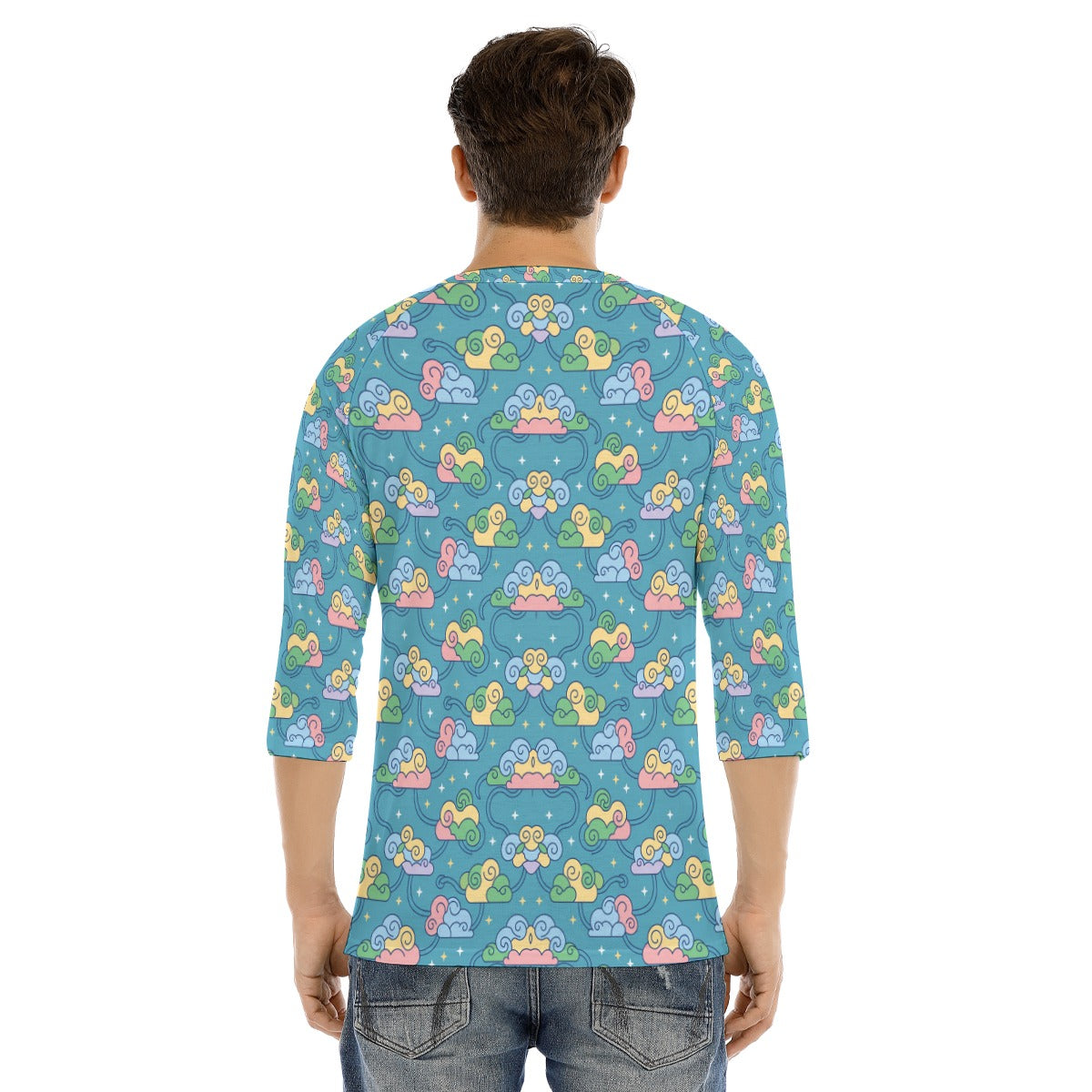 Men's Bracelet Sleeve T-shirt With Button Closure - view 4
