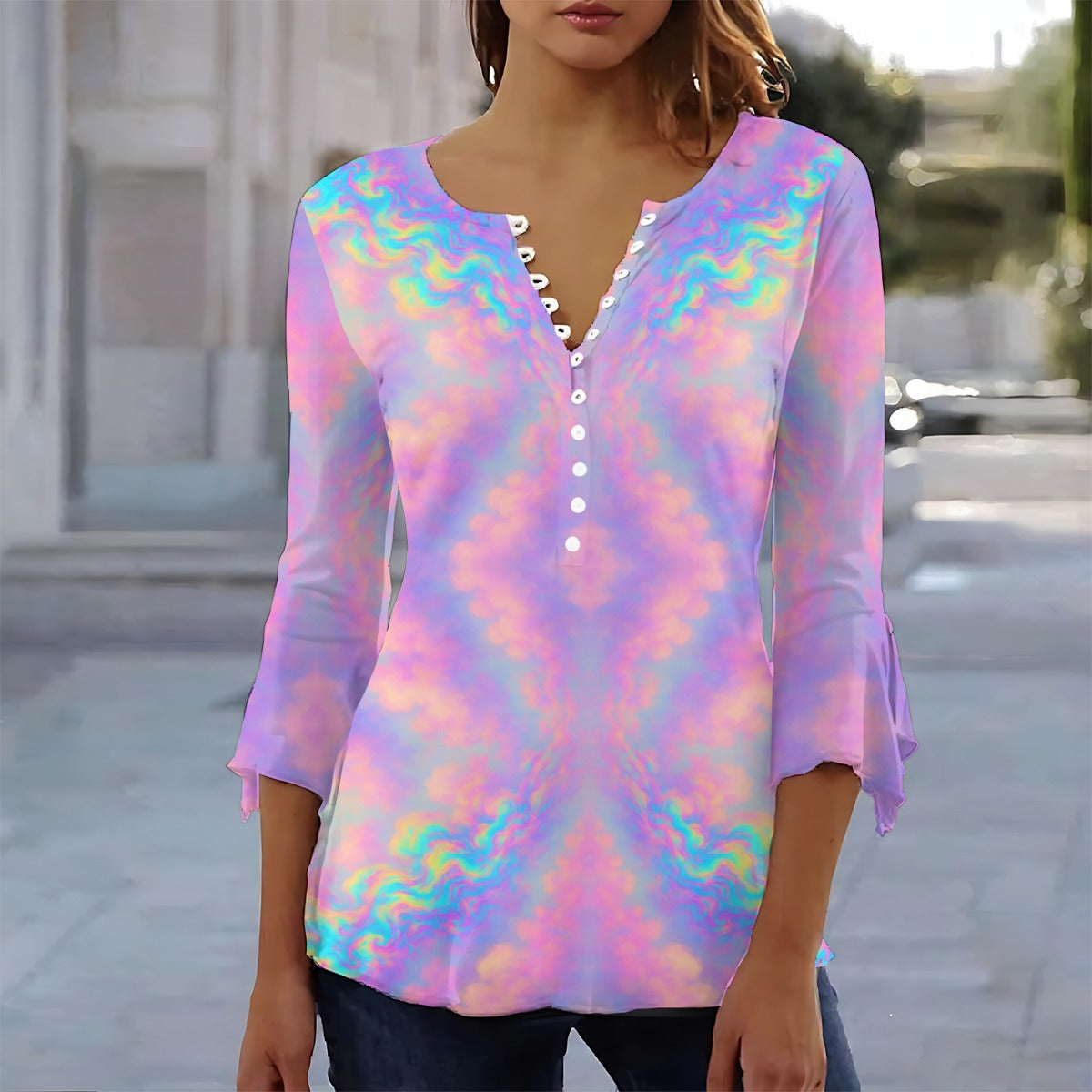 Women's T-shirt With 3/4 Sleeve