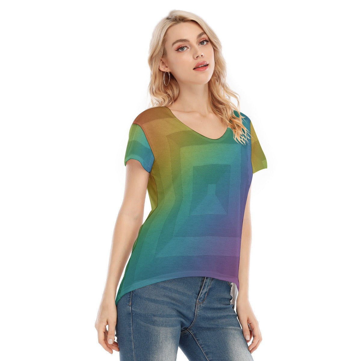Women's V-neck Short Sleeve T-shirt