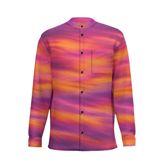 Unisex New Men'S Business Long-Sleeved Imitation Linen Shirt