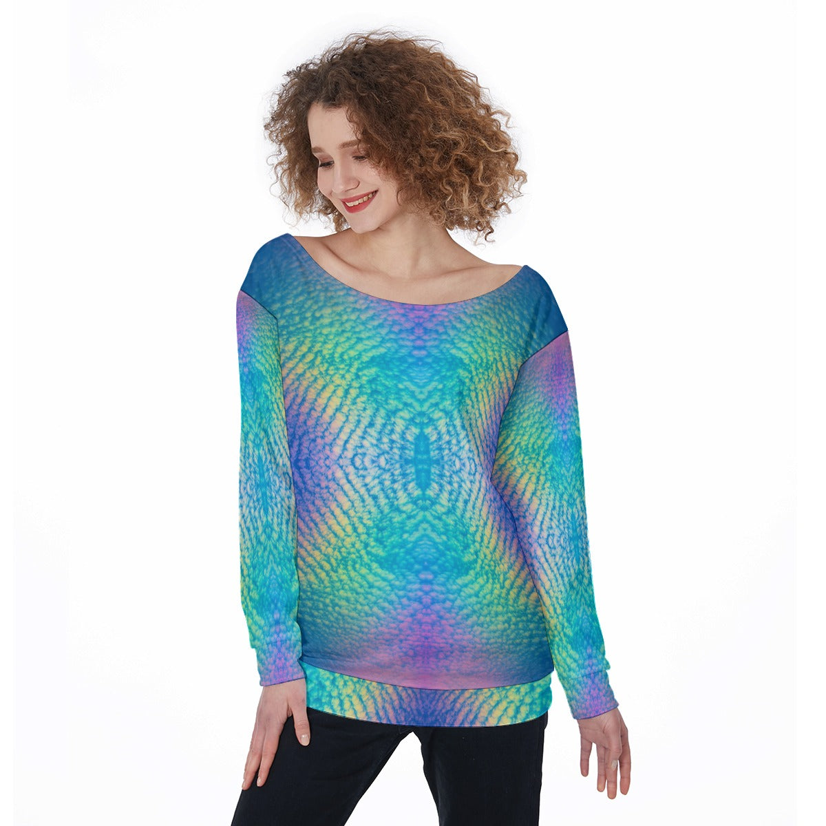 Women's Off-Shoulder Sweatshirt