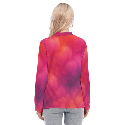 Women's Long Sleeve Blouse With Button Closure