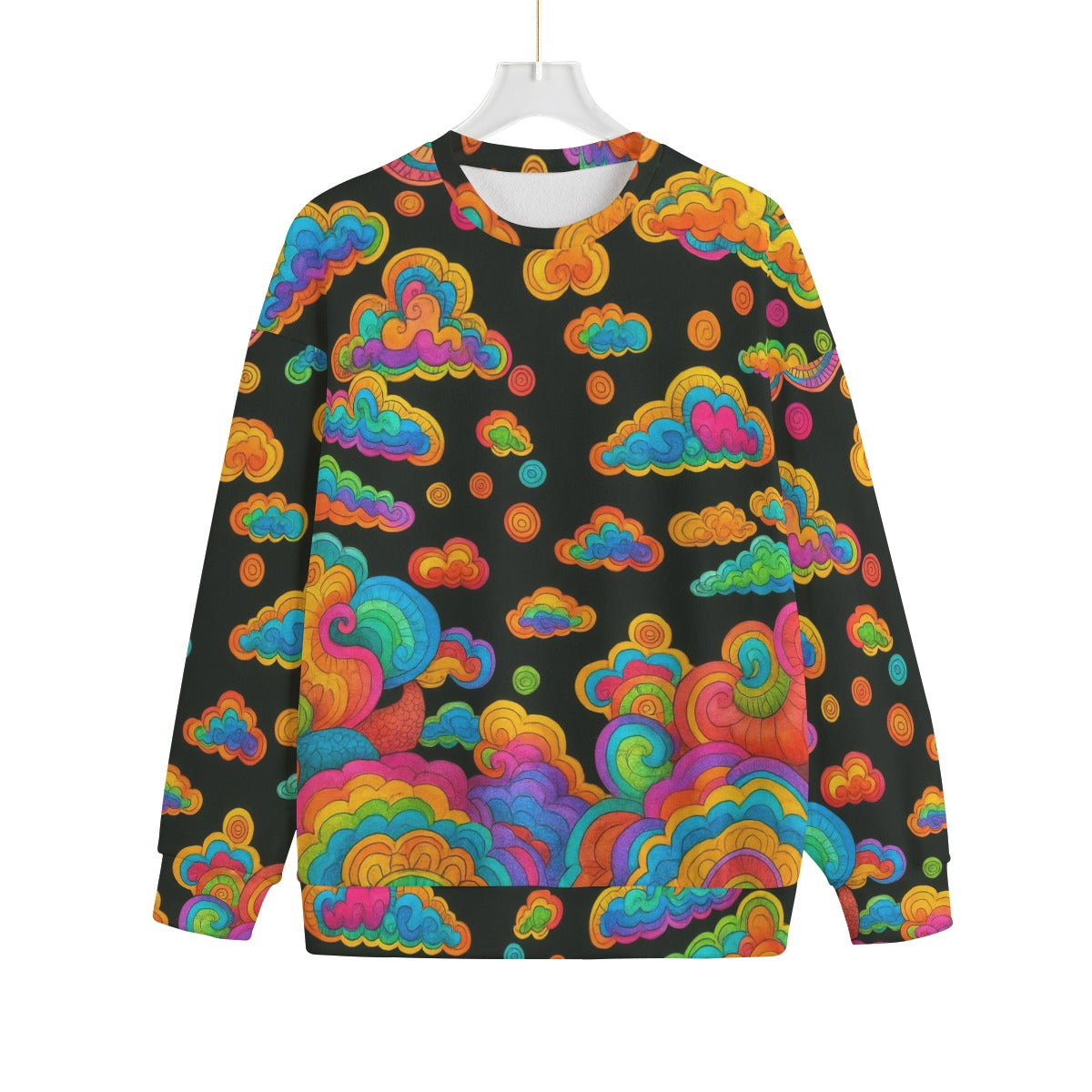 Unisex Drop-shoulder Knitted Fleece Sweater - view 1