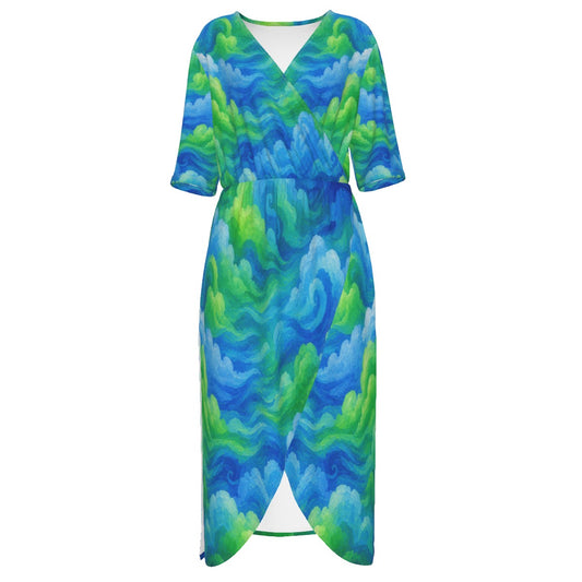 Women's Short Sleeve V-neck Dress by O’Nimbus