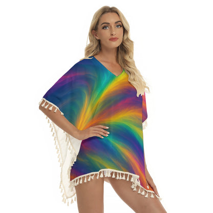 Women's Square Fringed Shawl