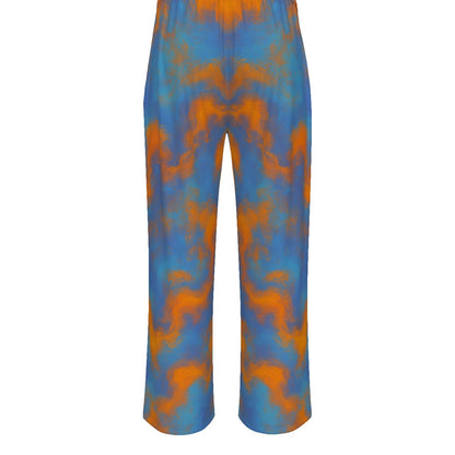 Unisex Knitted Fleece Wide Leg Pants