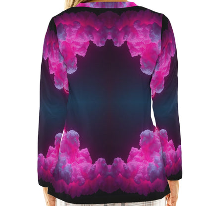 Women's Loose V-Neck T-Shirt With Long Sleeve