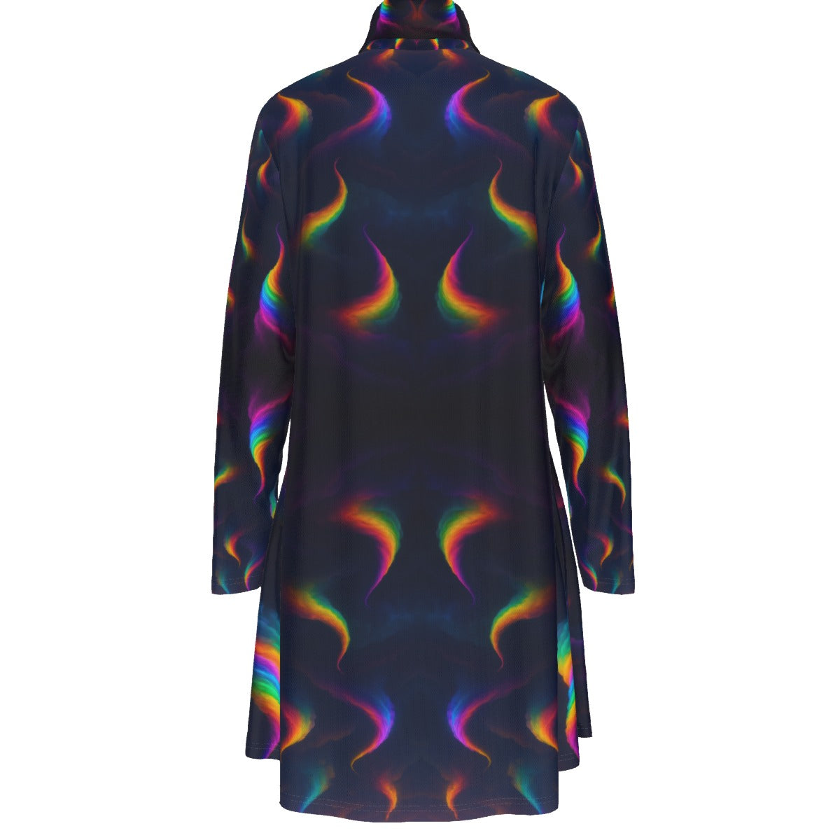 Women's High Neck Dress With Long Sleeve