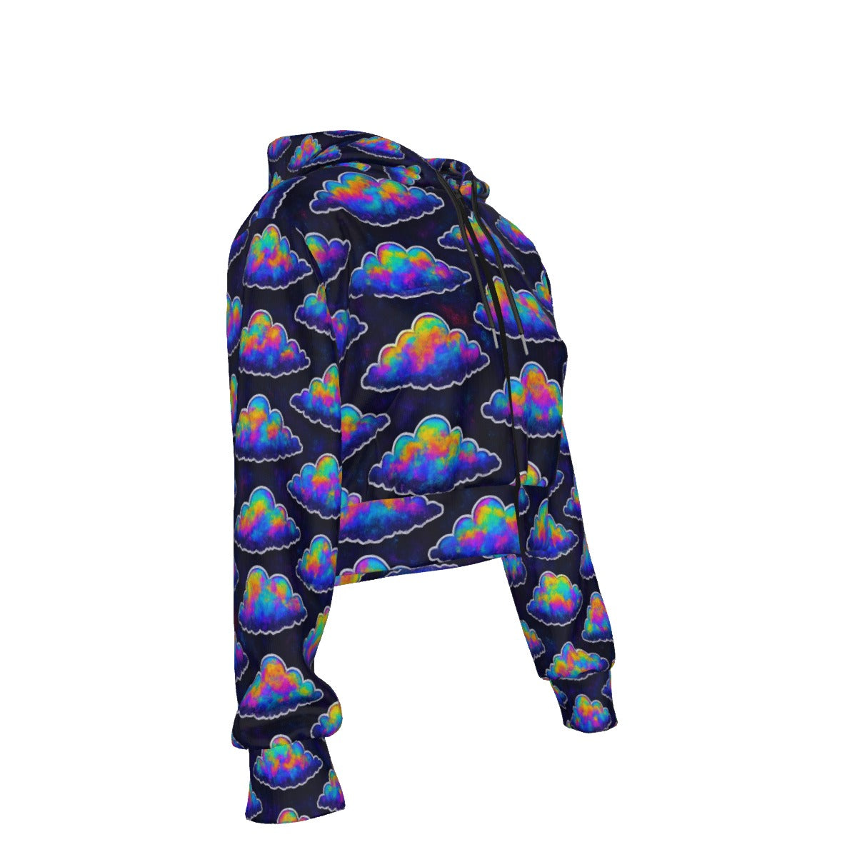 Women's Crop Top Hoodie With Zipper Closure