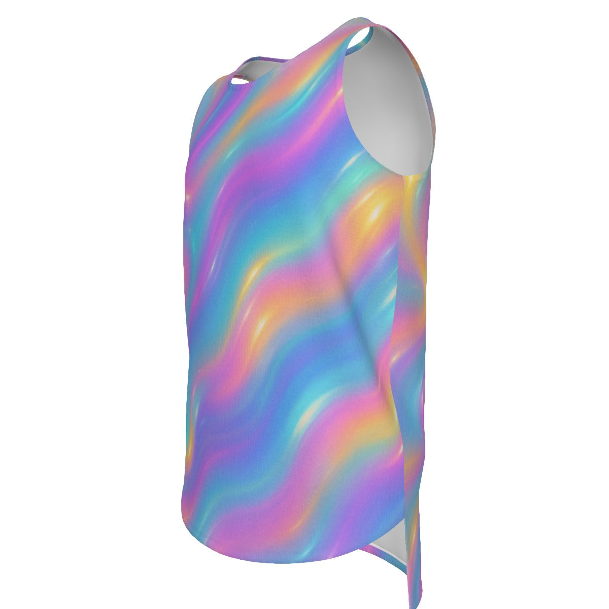 Men's Curved Hem Long Tank Top