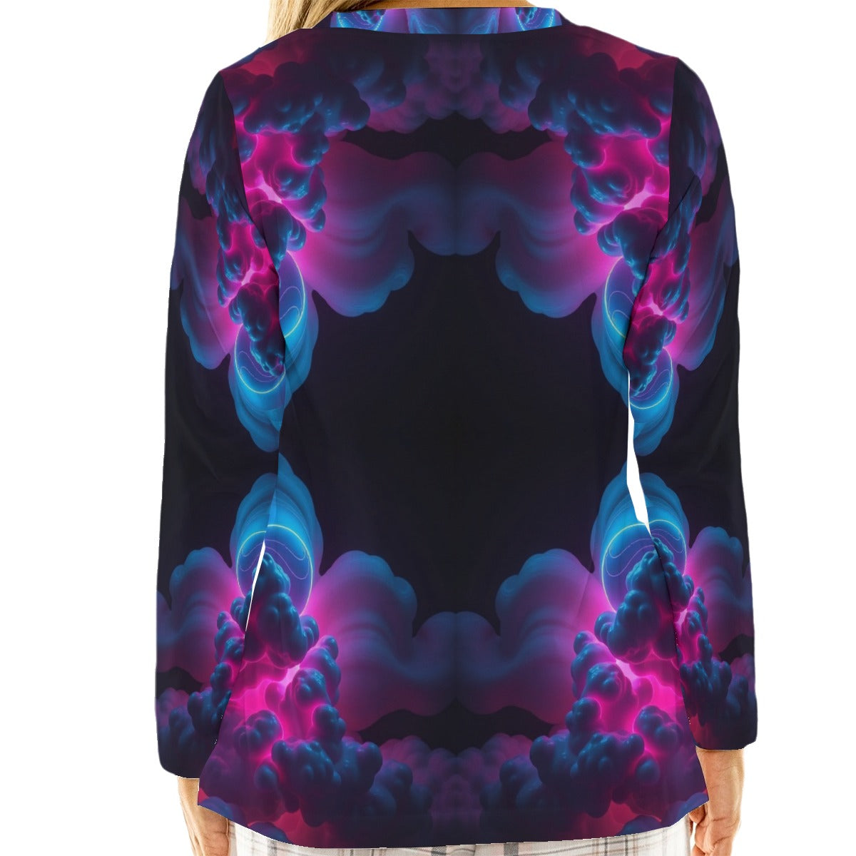 Women's Loose V-Neck T-Shirt With Long Sleeve