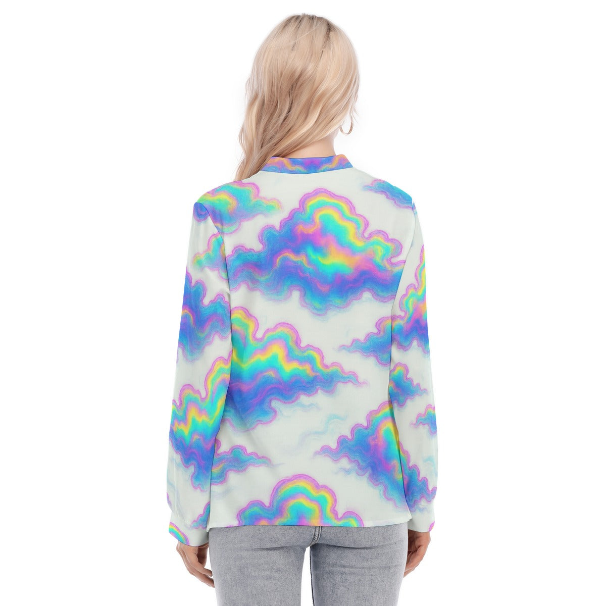 Women's Long Sleeve Blouse With Button Closure