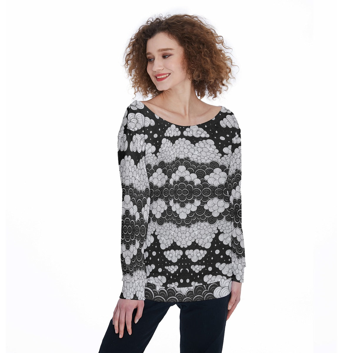 Women's Off-Shoulder Sweatshirt
