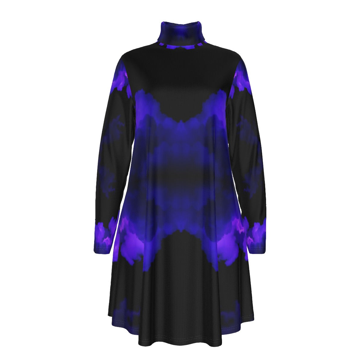 Women's High Neck Dress With Long Sleeve