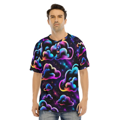 Men's Raglan Sleeve T-shirt With Button Closure