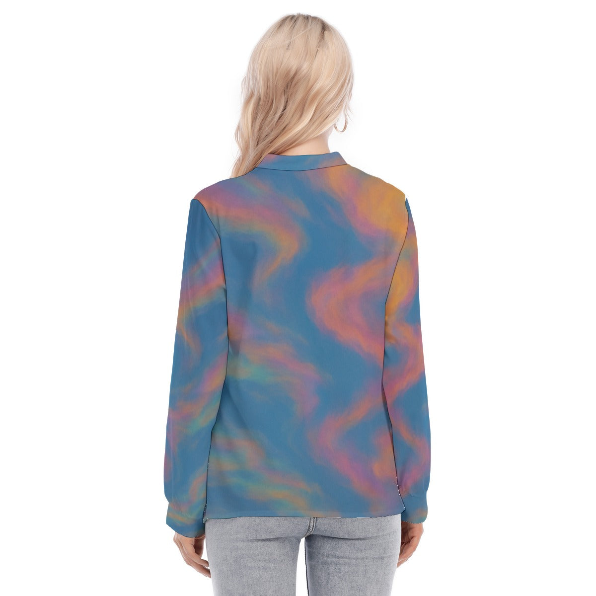 Women's Long Sleeve Blouse With Button Closure