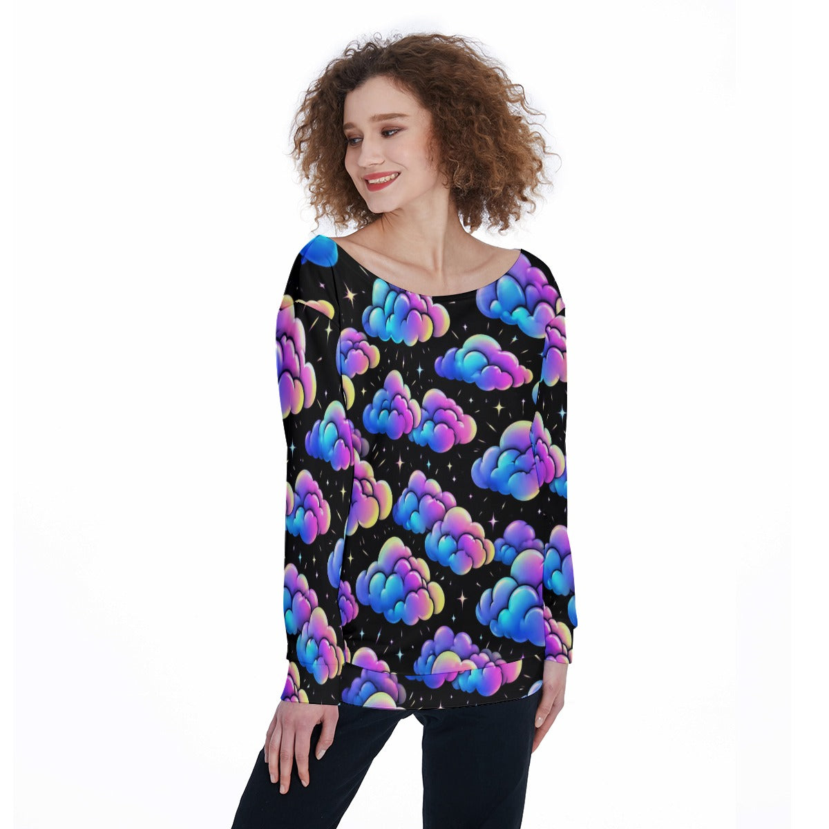 Women's Off-Shoulder Sweatshirt