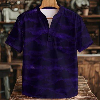 Men's Henley Shirt With Chest Pocket