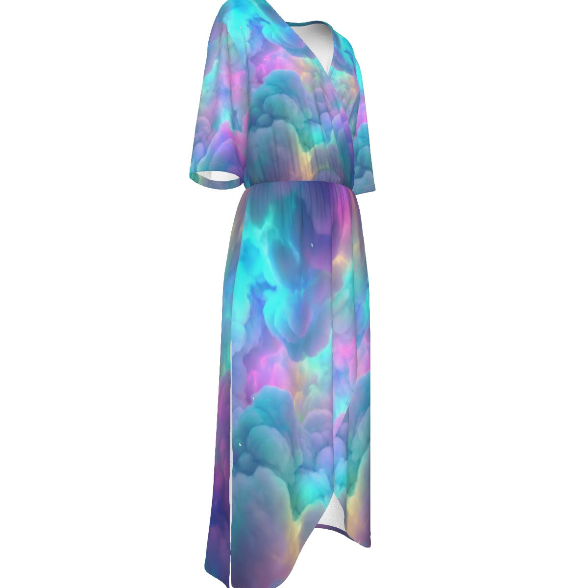 Women's Short Sleeve V-neck Dress