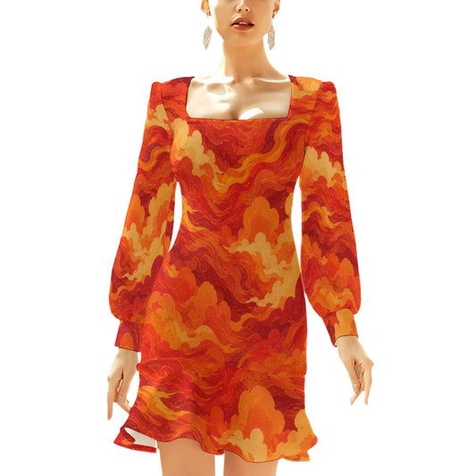 Women's Ruffle Hem Skinny Dress by O’Nimbus