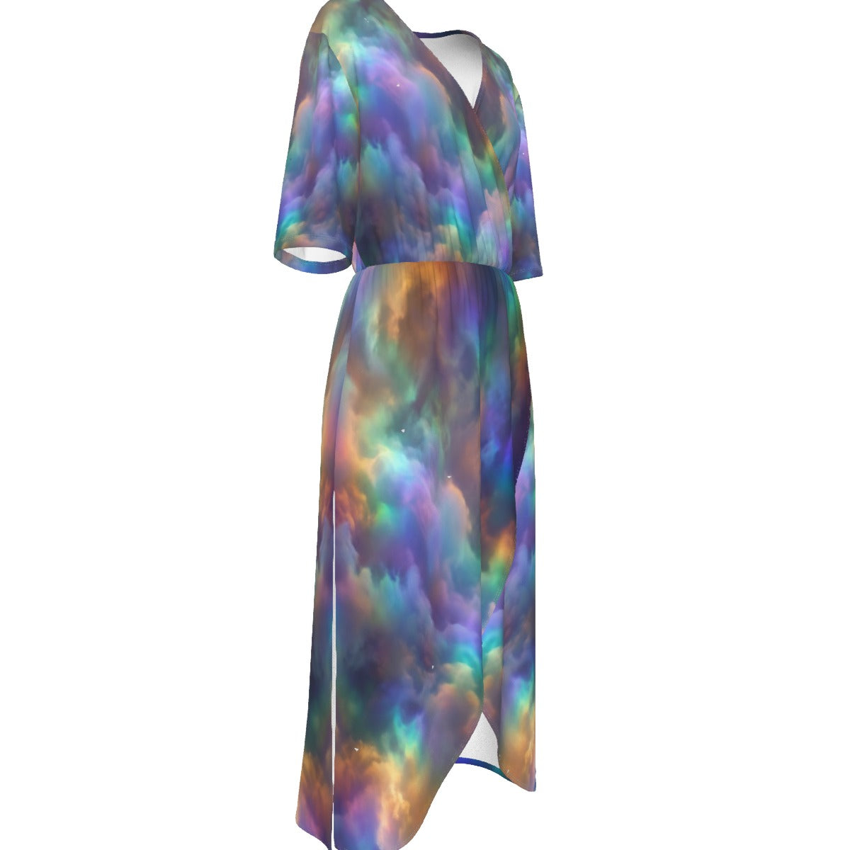 Women's Short Sleeve V-neck Dress