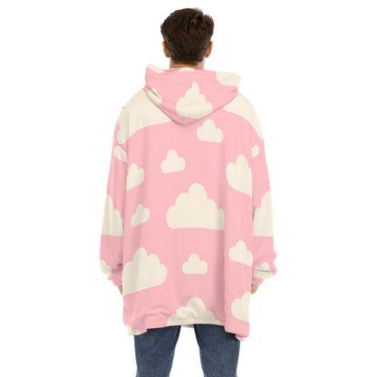 Unisex Sherpa Fleece Hoodie Blanket