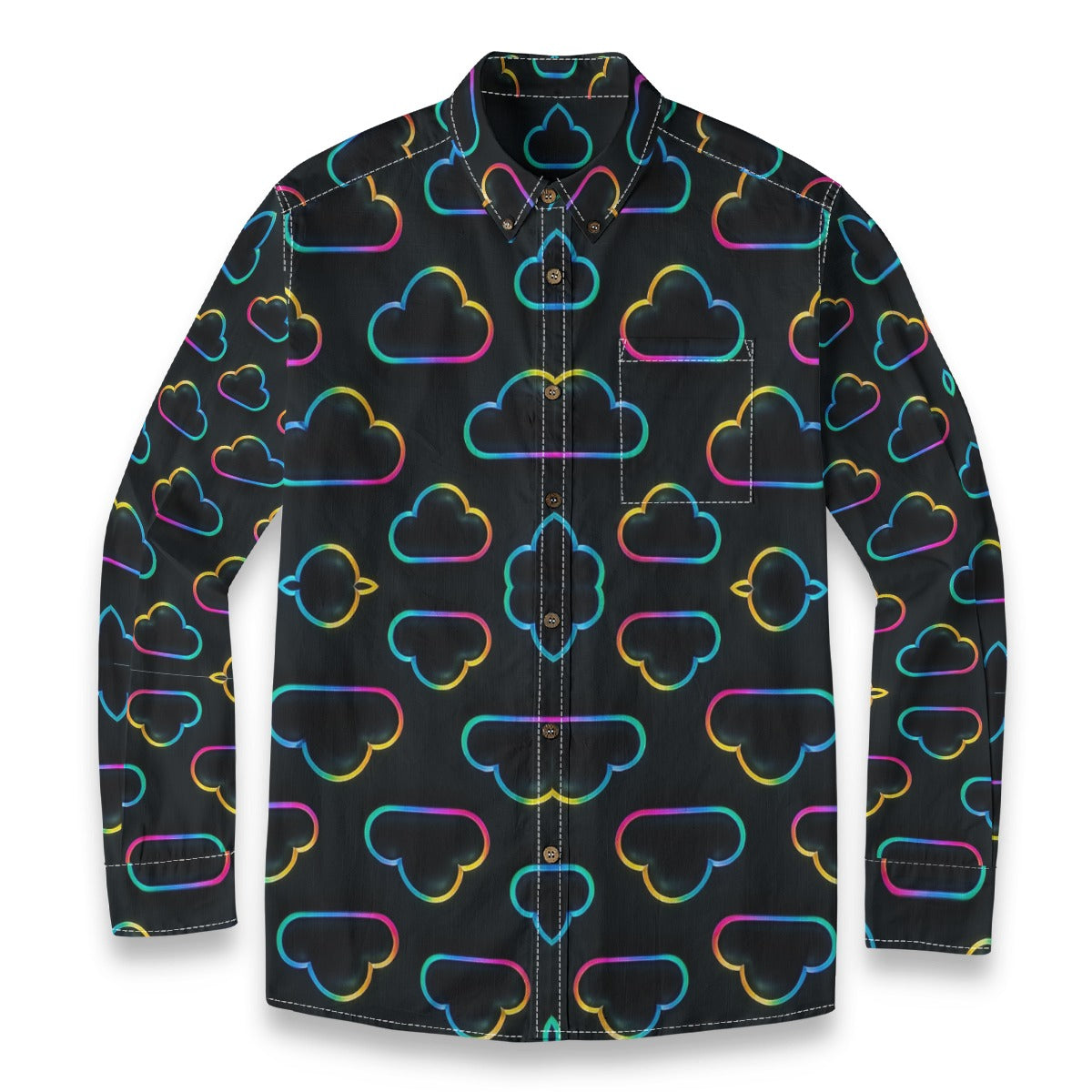 Men's Casual Lapel Long Sleeve Shirt|125GSM Cotton