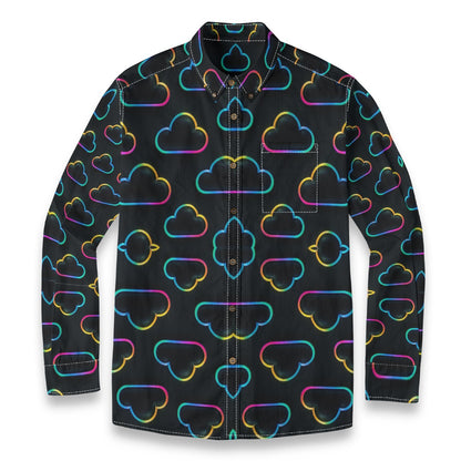 Men's Casual Lapel Long Sleeve Shirt|125GSM Cotton