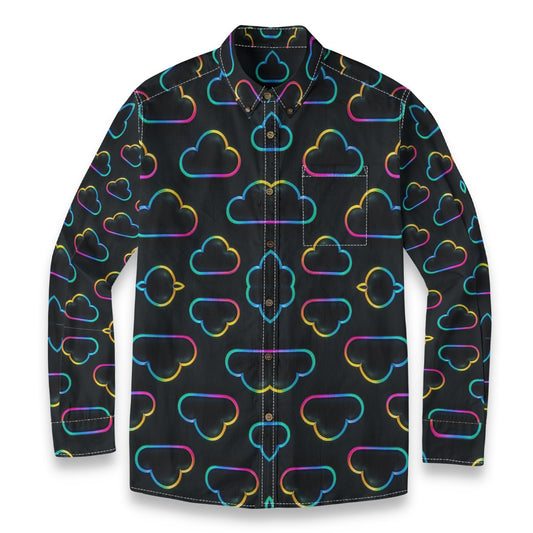 Men's Casual Lapel Long Sleeve Shirt|125GSM Cotton