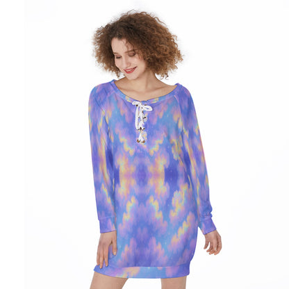 Women's Lace-Up Sweatshirt