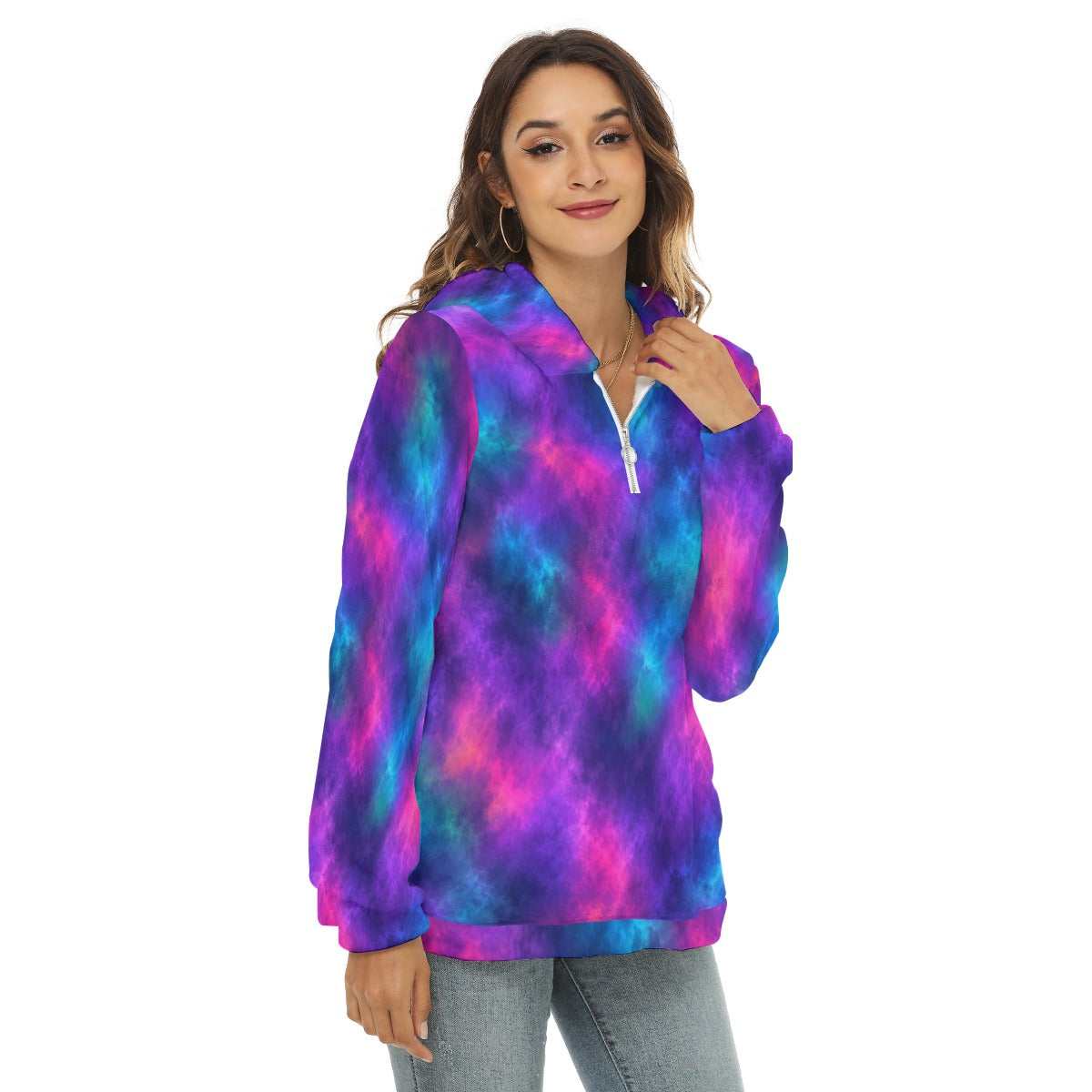 Women’s Borg-Fleece Half-Zip Hoodie - view 2