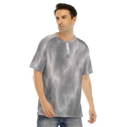 Men's Raglan Sleeve T-shirt With Button Closure