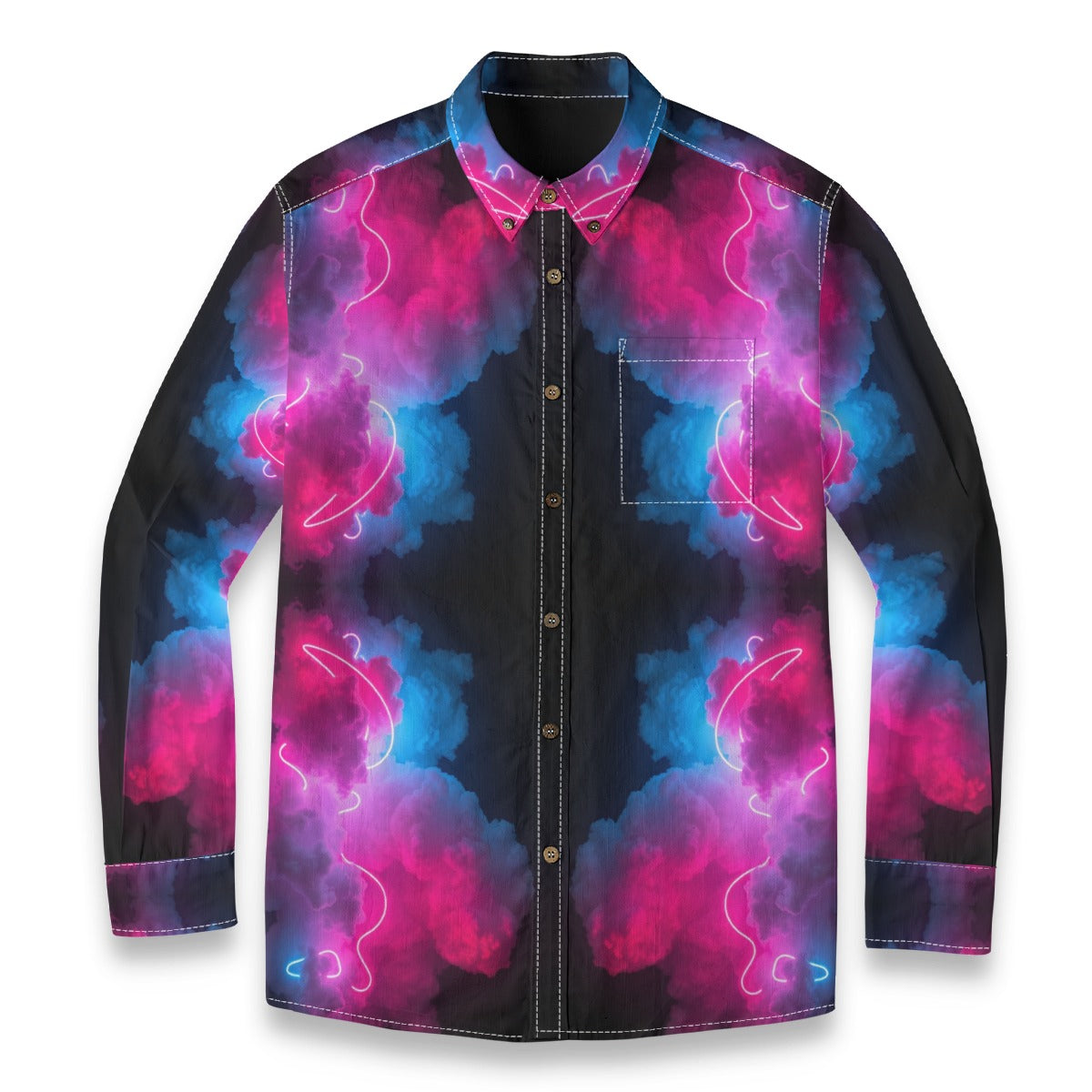 Men's Casual Lapel Long Sleeve Shirt|125GSM Cotton