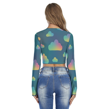 Women's Round Neck Crop Top T-Shirt