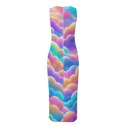 Women's Beach Perspective Chiffon Sleeveless Dress