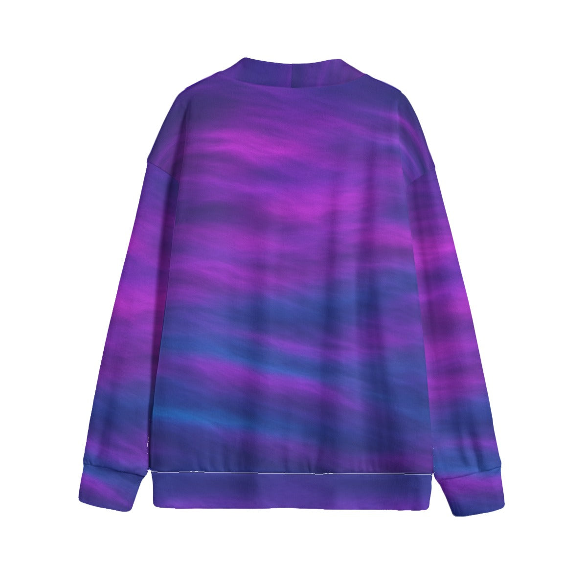 Unisex V-neck Knitted Fleece Cardigan With Button Closure