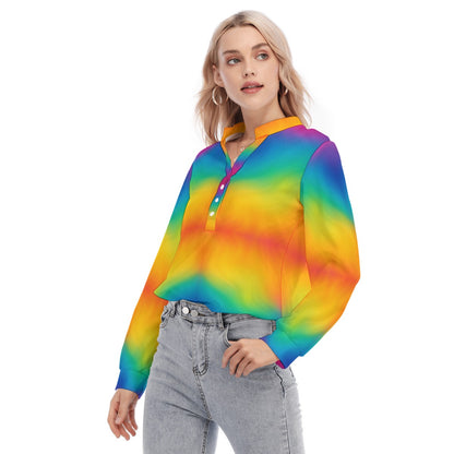 Women's Long Sleeve Blouse With Button Closure