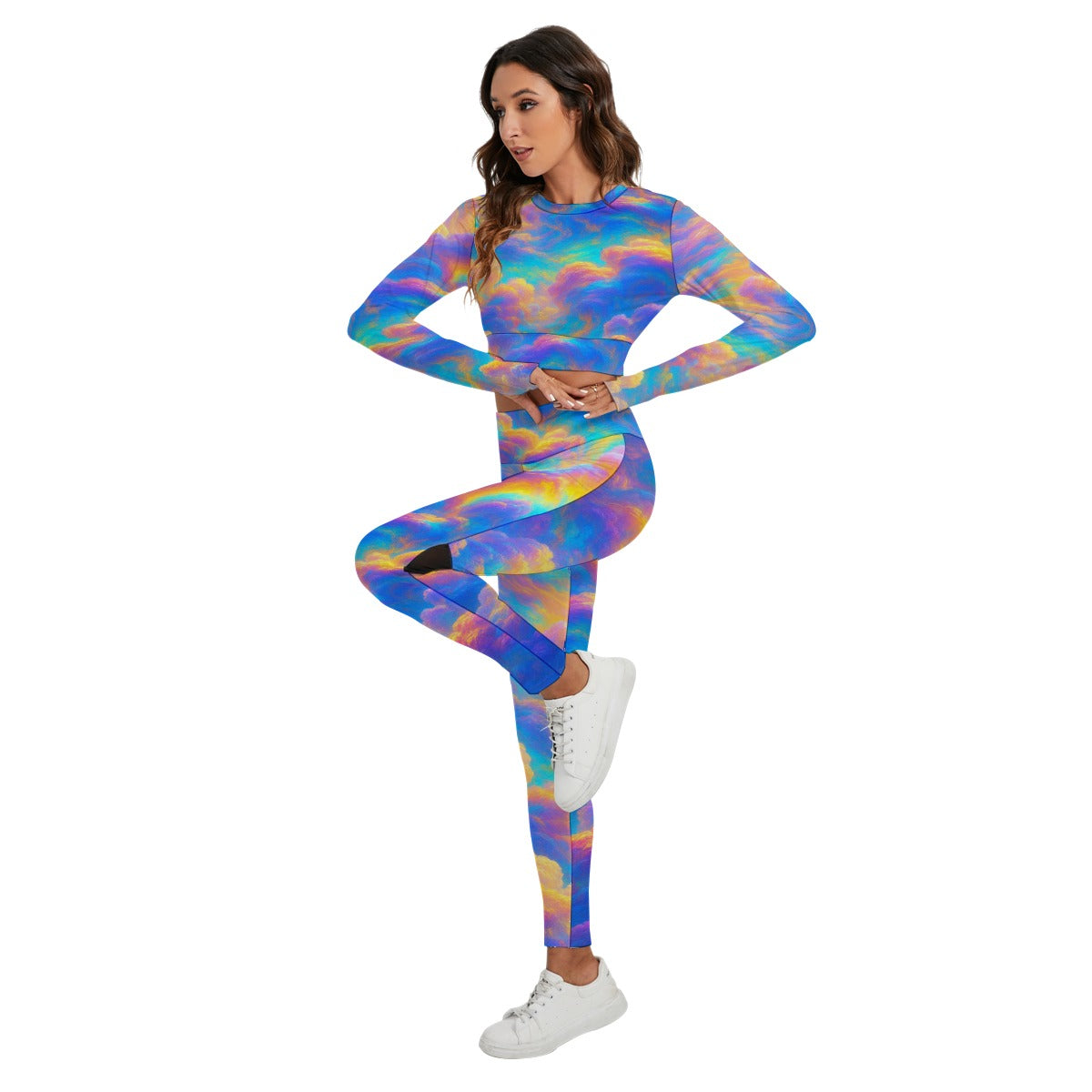 Women's Sport Set With Backless Top And Leggings