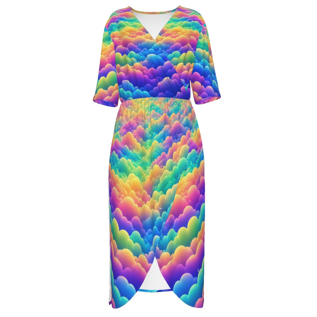 Women's Short Sleeve V-neck Dress