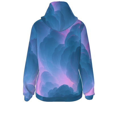 Women's Borg Fleece Hoodie With Half Zip