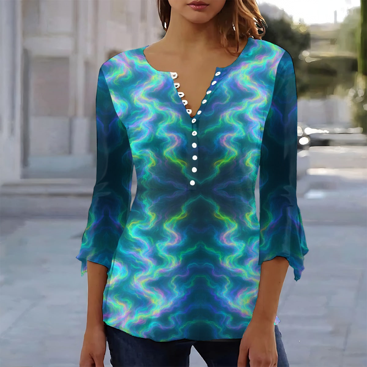 Women's T-shirt With 3/4 Sleeve