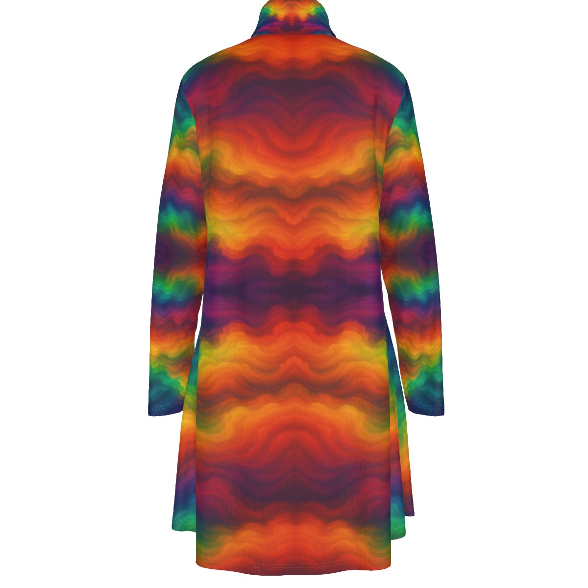 Women's High Neck Dress With Long Sleeve