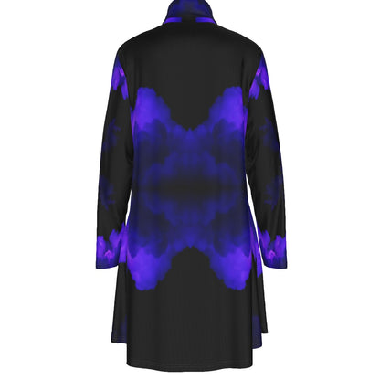 Women's High Neck Dress With Long Sleeve