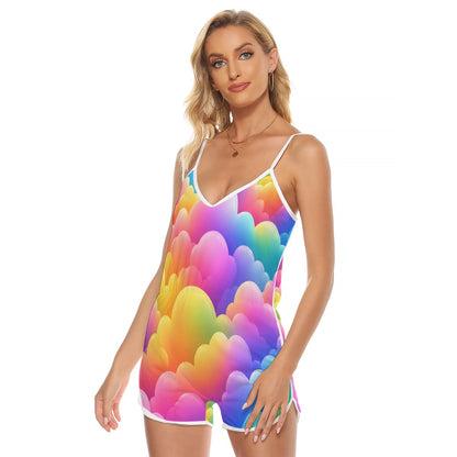 Women's V-neck Cami Romper
