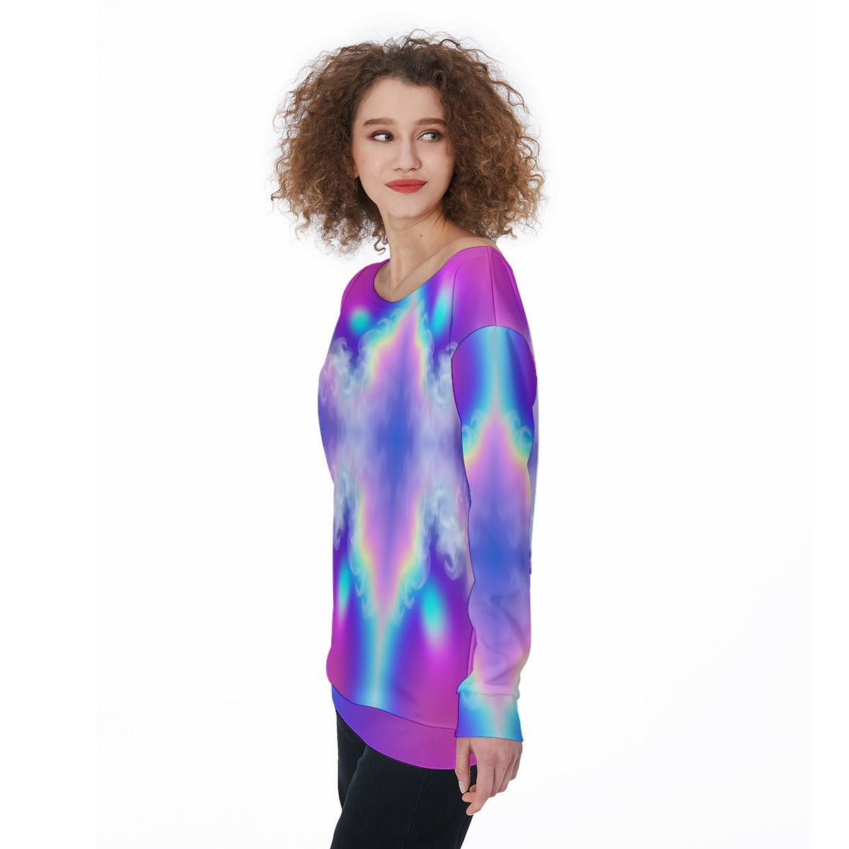 Women's Off-Shoulder Sweatshirt