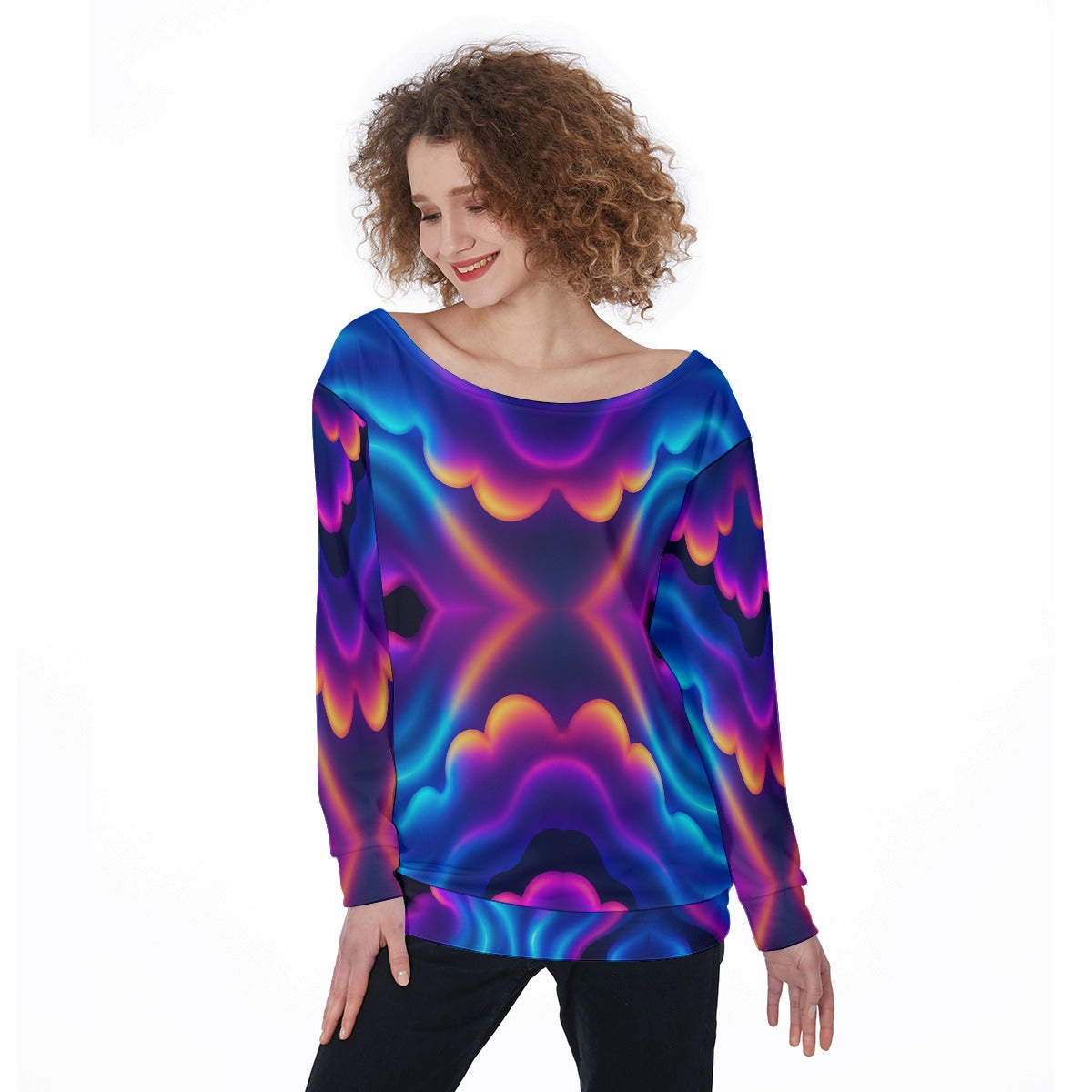 Women's Off-Shoulder Sweatshirt