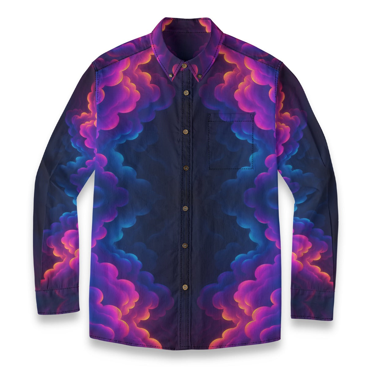 Men's Casual Lapel Long Sleeve Shirt|125GSM Cotton
