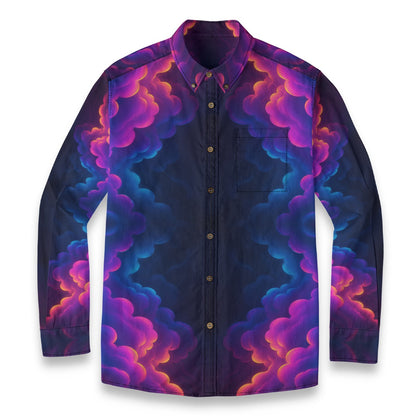 Men's Casual Lapel Long Sleeve Shirt|125GSM Cotton