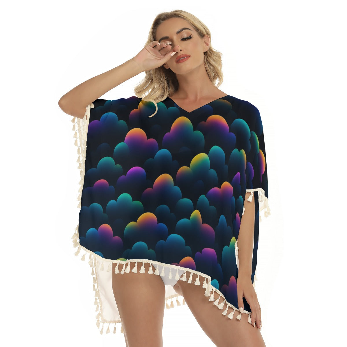 Women's Square Fringed Shawl
